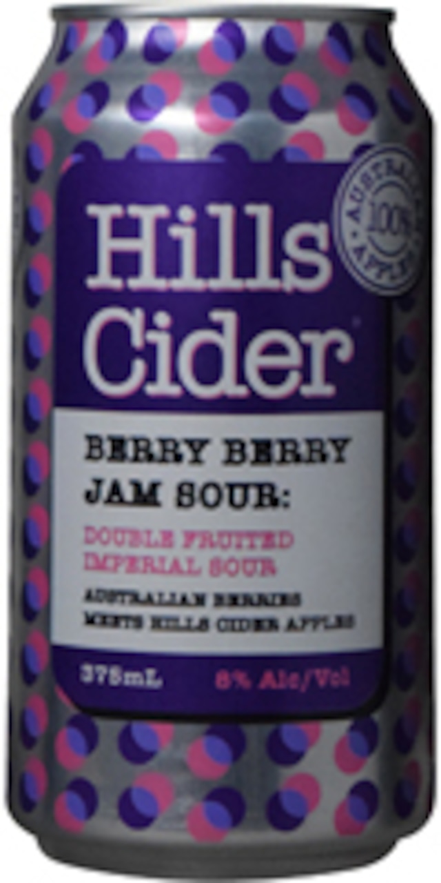 ヒルズ・サイダー　ベリ－・ベリー・ジャム・サワー　シードル (375ml缶)　Hills Cider Berry Berry Jam Sour 375ml Can
