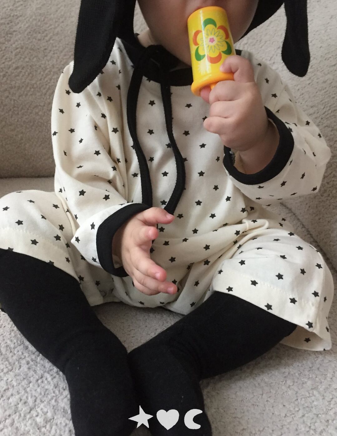 送料無料【予約】/  babyミックススターロンパース /lalaland