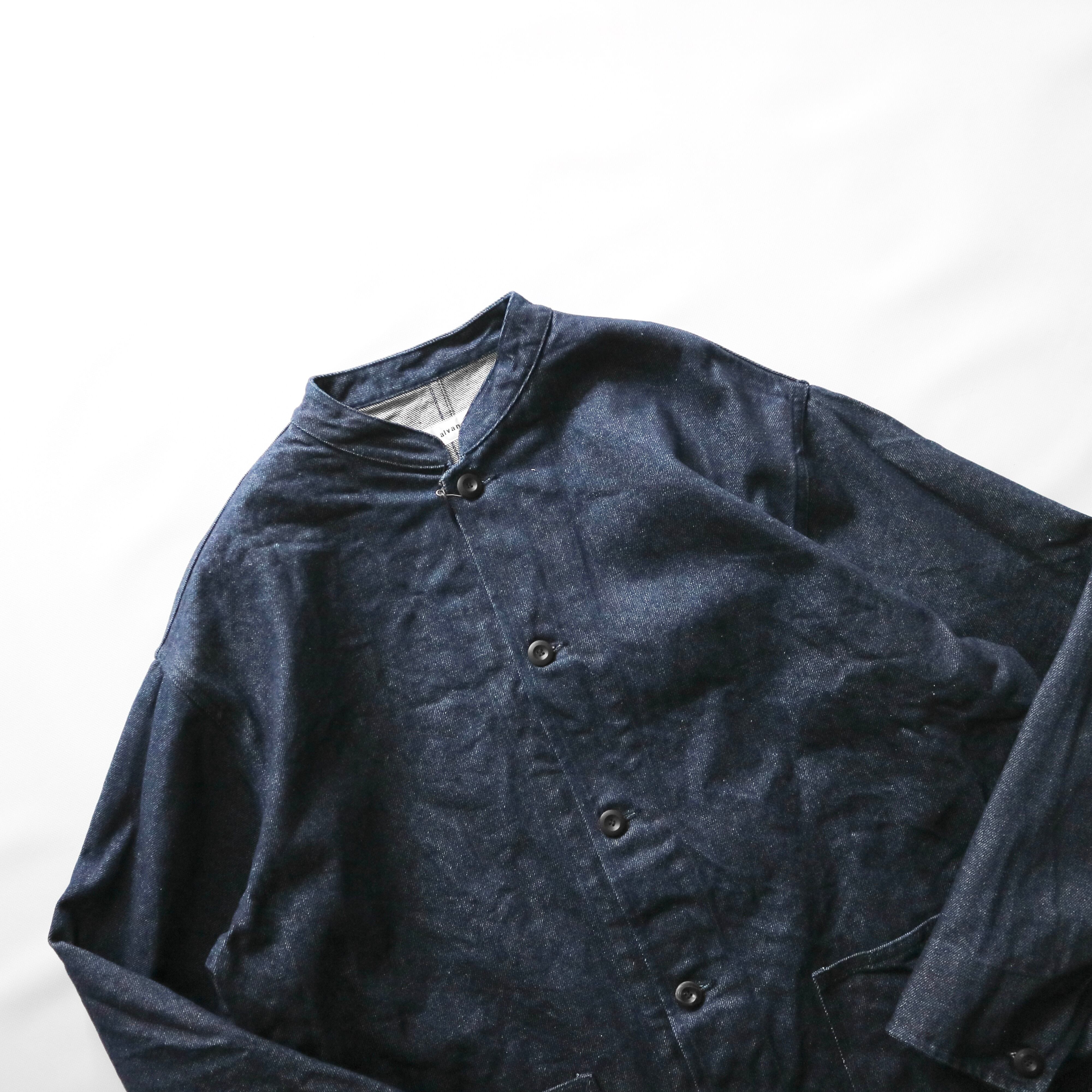 alvana アルヴァナ】BHARAT DENIM NO COLLAR JACKET バーラトデニム