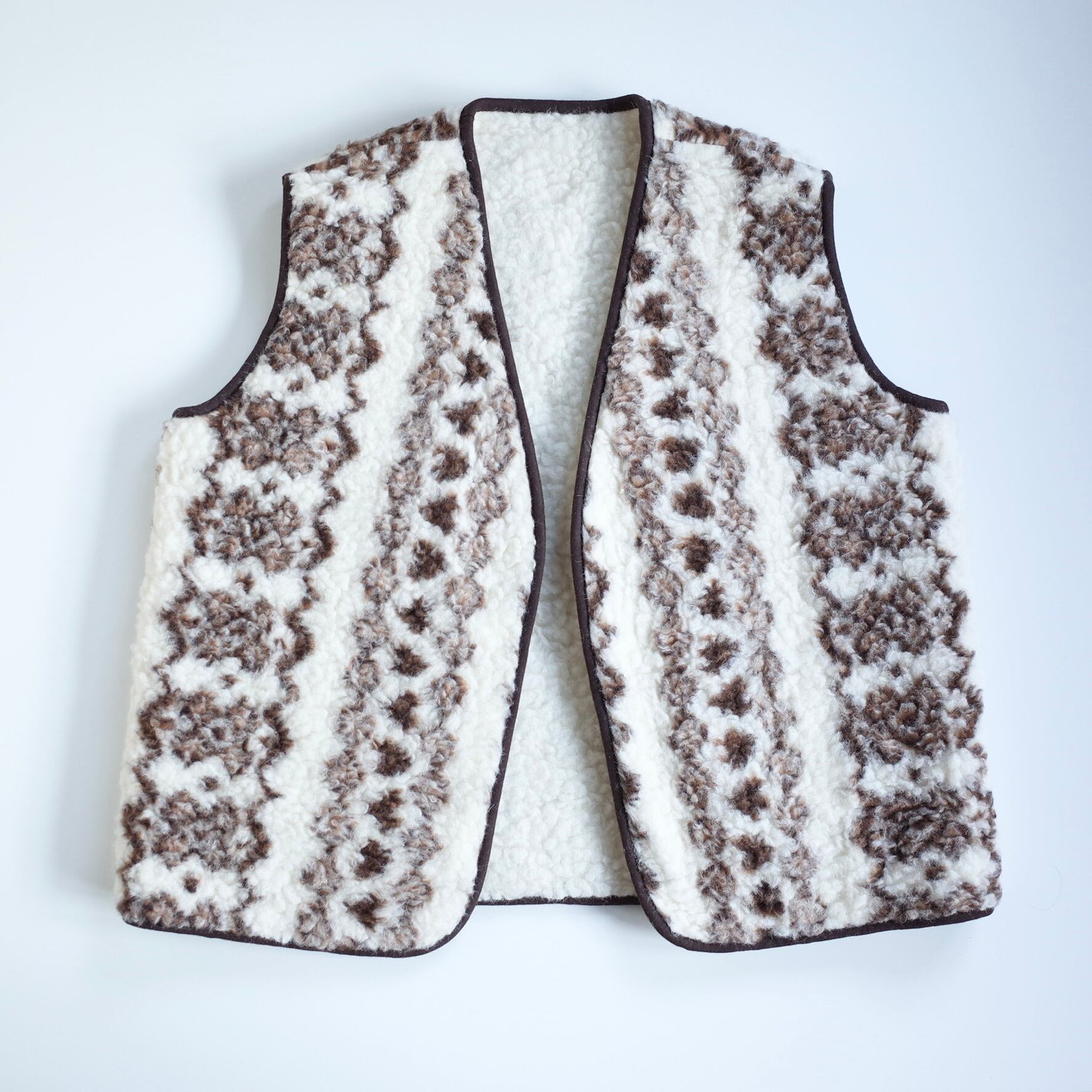 Wool boa vest
