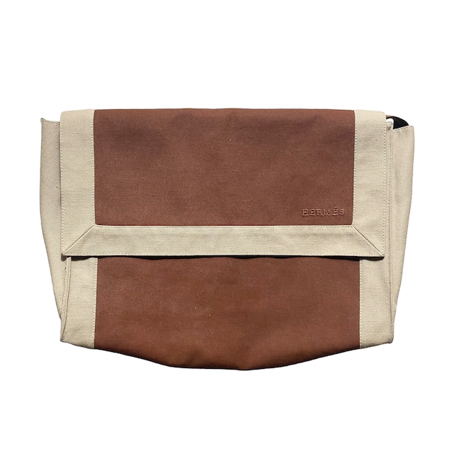 HERMES canvas clutch bag “Tapidocel”