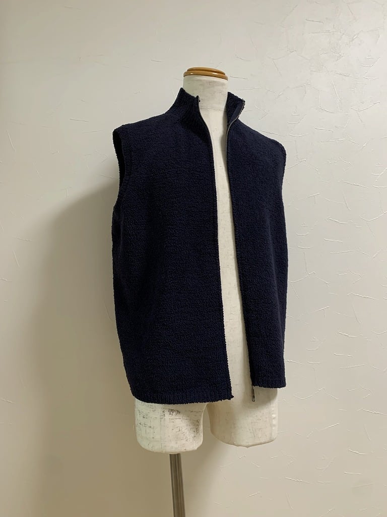 1990's Stand Collar Zip-Up Knit Vest