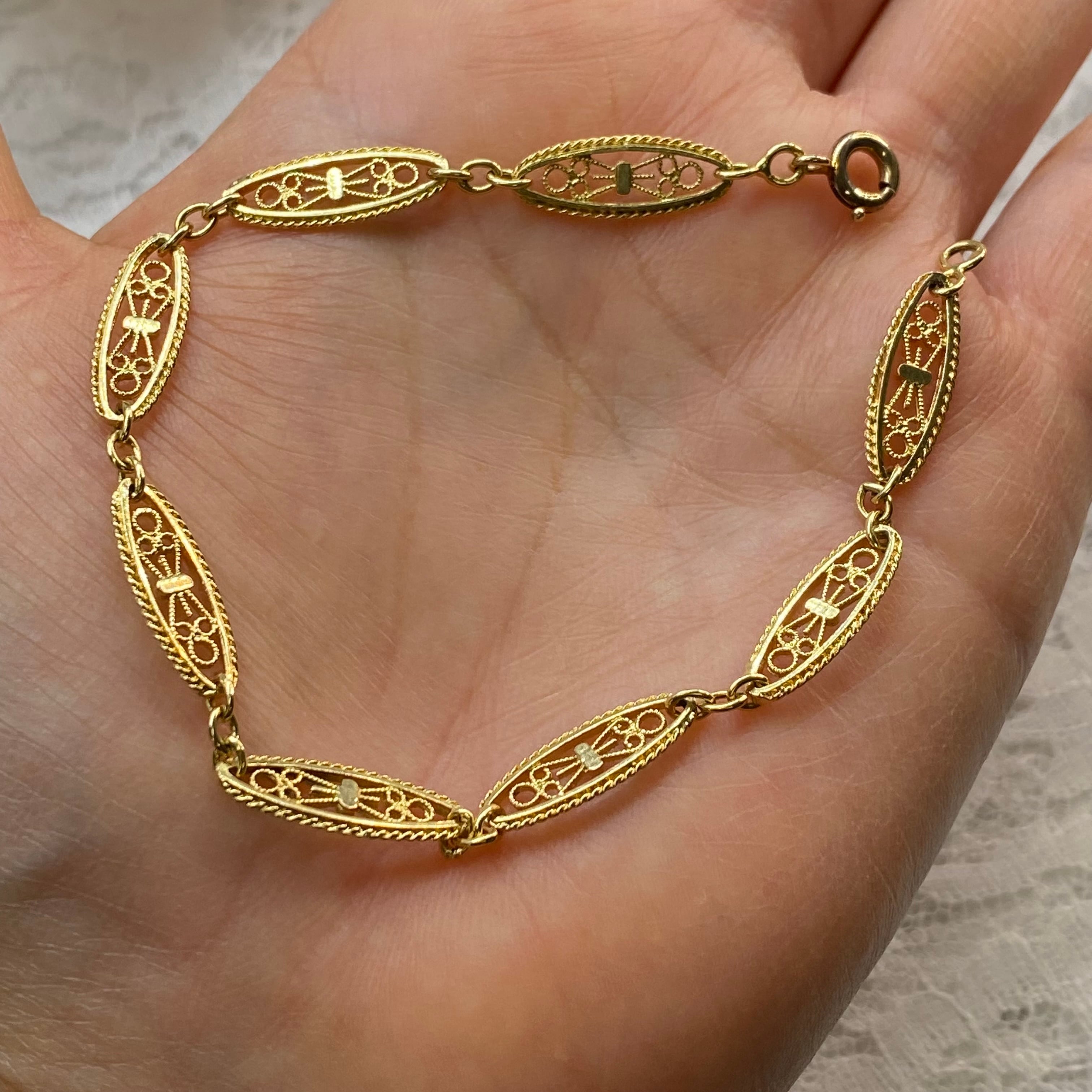 アンティークジュエリー K18 フランス アンティーク フィリグリー