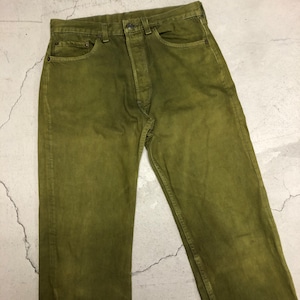 ⊕190'S LEVI'S 501 GREEN AFTER DYE