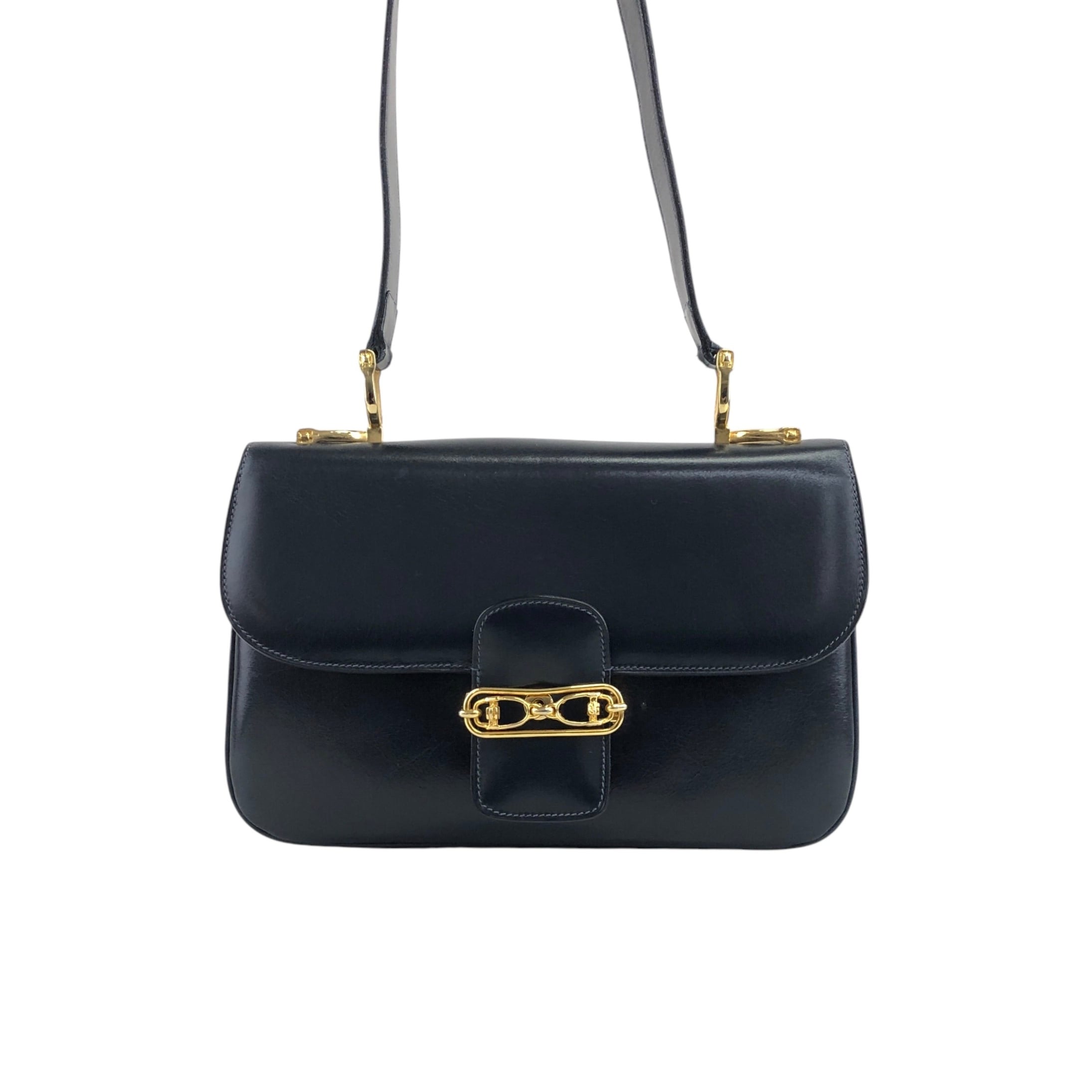 CELINE セリーヌ ショルダーバッグ ダークネイビー ホースビット