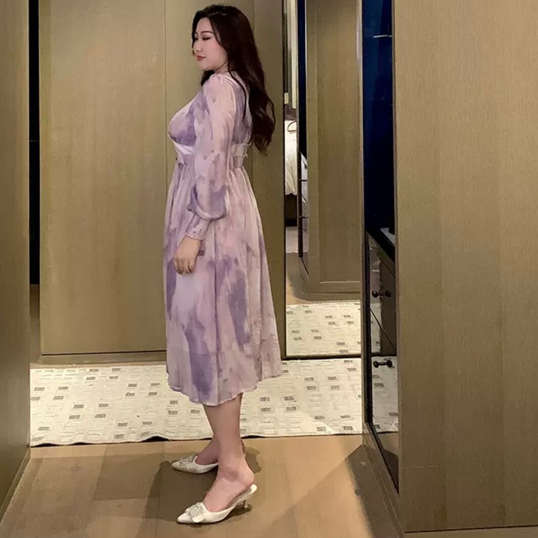 ワンピース ロング フレアスカート 透け感 シースルー ふんわり