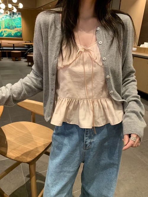 (予約) mellounge  / Cashmere cardigan 4color