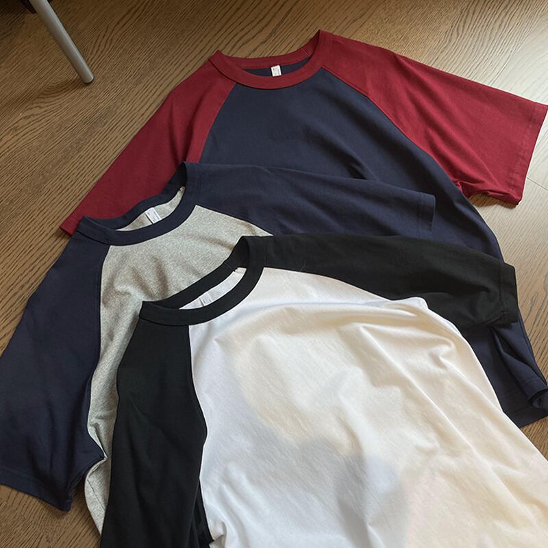 dannyandzee全3色ラグランスリーブ半袖Tシャツ