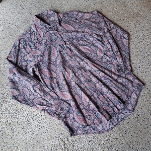 カナダ製 Liberty生地 ペイズリー柄シャツブラウス used [402094]