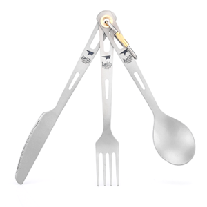 Keith チタンカトラリーセット 3-Piece Titanium Cutlery Set   Ti5310