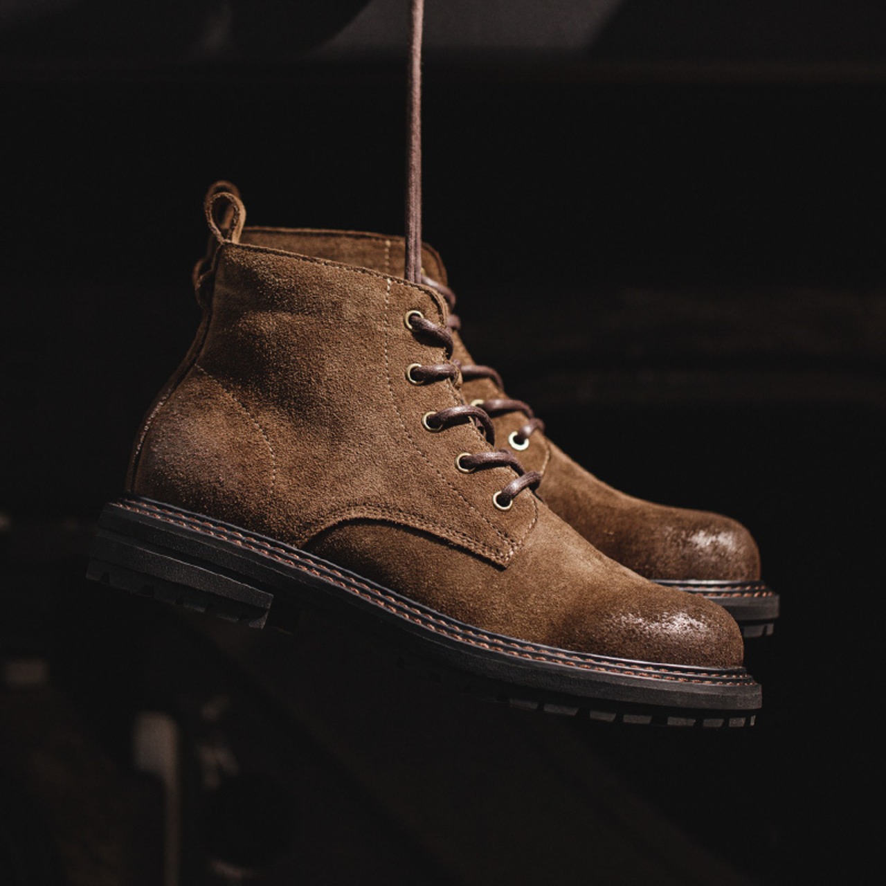 Retro Brown Suede Ankle Boots / レトロ ブラウン スエード アンクル ブーツ