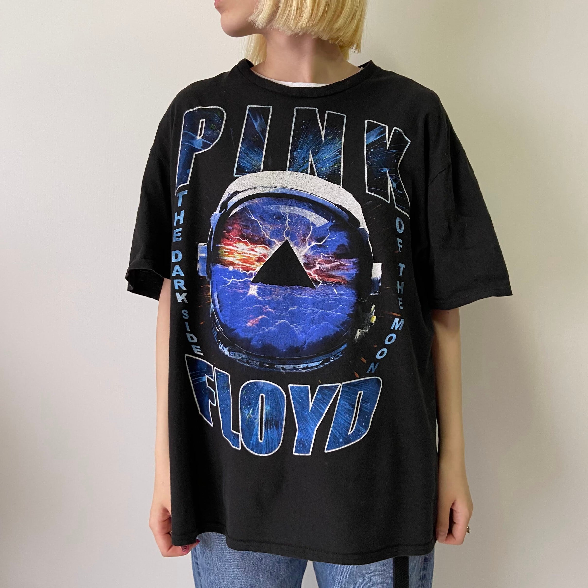 PINK FLOYD DARK SIDE OF THE MOON ピンクフロイド ダークサイドオブザムーン バンドTシャツ メンズXL 古着 ブラック  黒【Tシャツ】【GSS07】【PD20】【AN20】 | cave 古着屋【公式】古着通販サイト