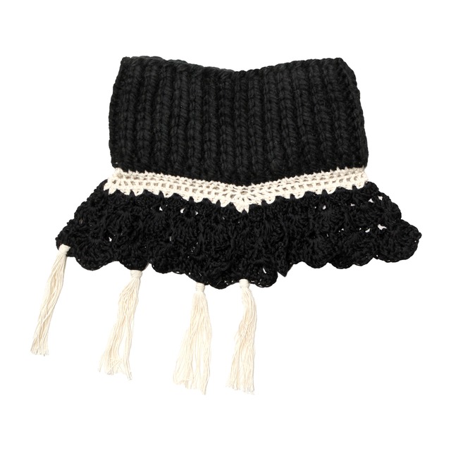 NASHE | HANDMADE CROCHET PLASTRON (BLACK)