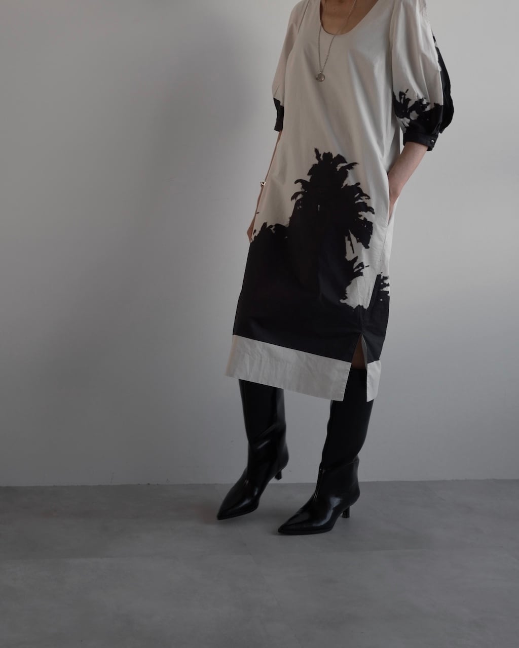 DRIES VAN NOTEN × Len Lye PUFF SLEEVE DRESS | dear closet