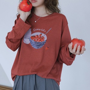 fruit graphic long t-shirt