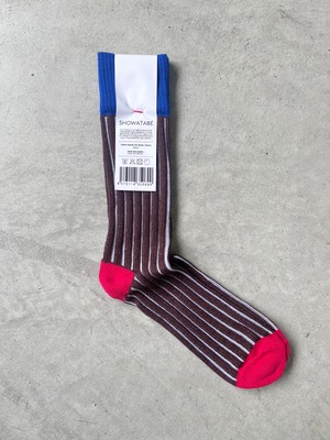 SHO WATABÉ / Cotton Needle-Out  stripes socks