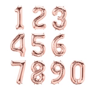 ナンバーバルーン86cmピンクゴールド