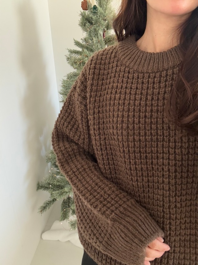 (予約) HAUS / Bulky waffle seawater 2color