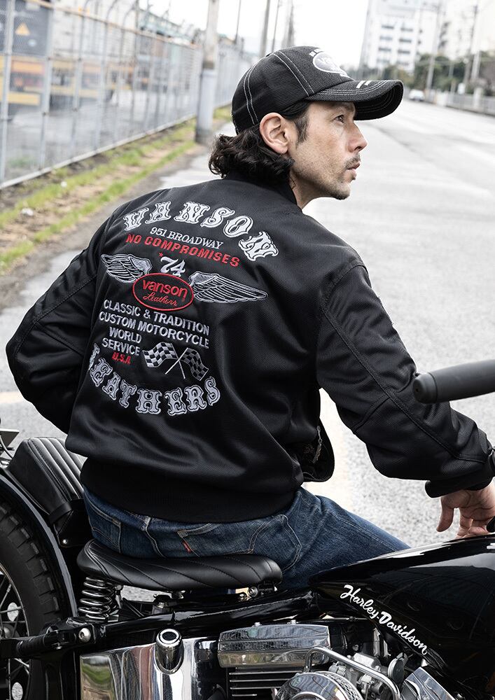 VSE26102S メッシュMA-1ジャケット | vansonleathers