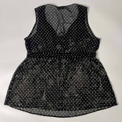 STUDIO PICONE ROMA ピッコーネ ドット ノースリーブ シースルーシャツ ブラウス 42/ブラック系 レディース