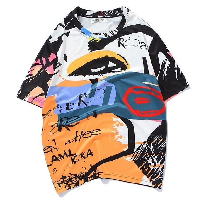 全1色 Tシャツ カットソー プリント カジュアル ストリート 