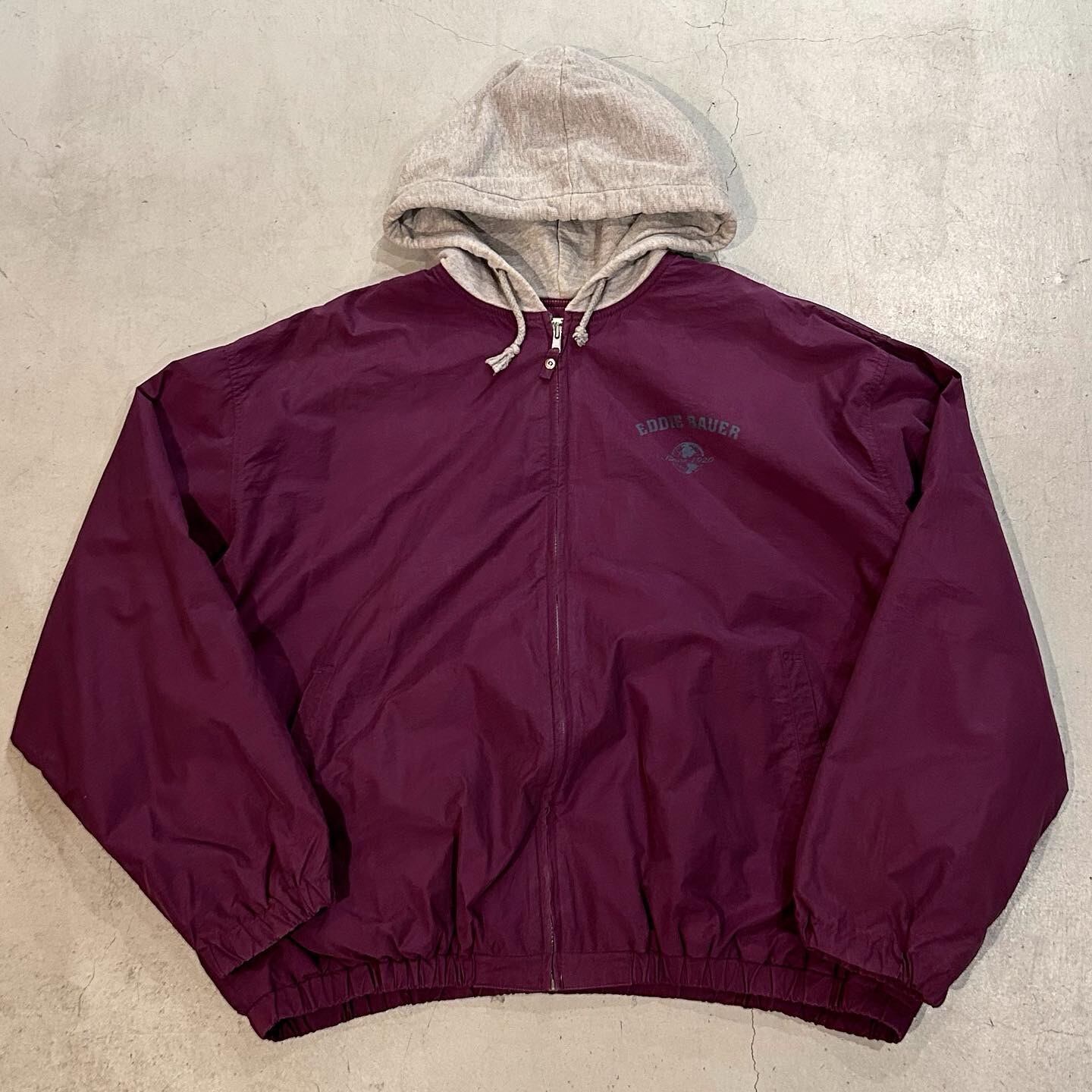 90s Eddie Bauer hooded nylon blouson jacket【高円寺店】