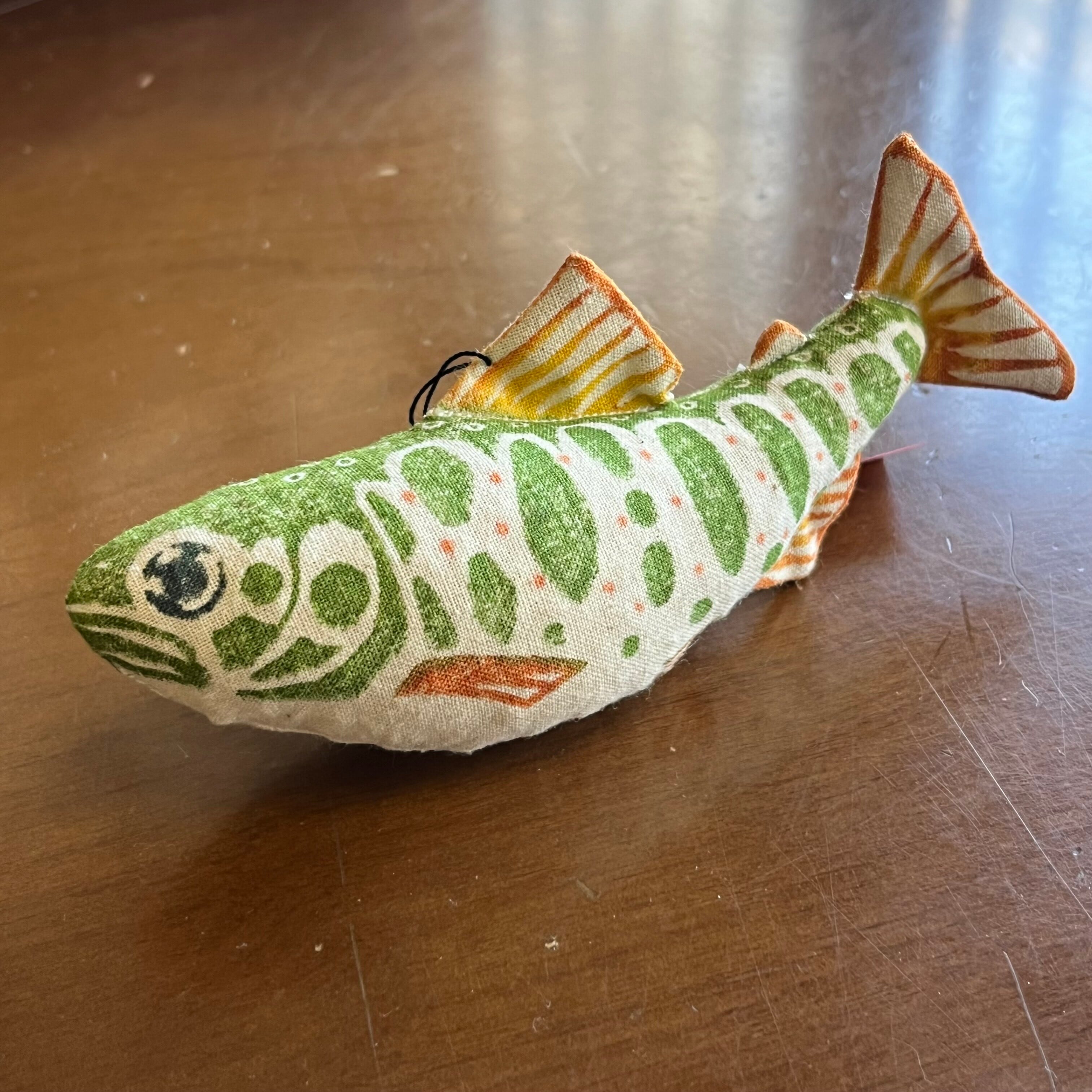 あまご 木版手染めぬいぐるみ 魚シリーズ | 真工藝 （真工芸）