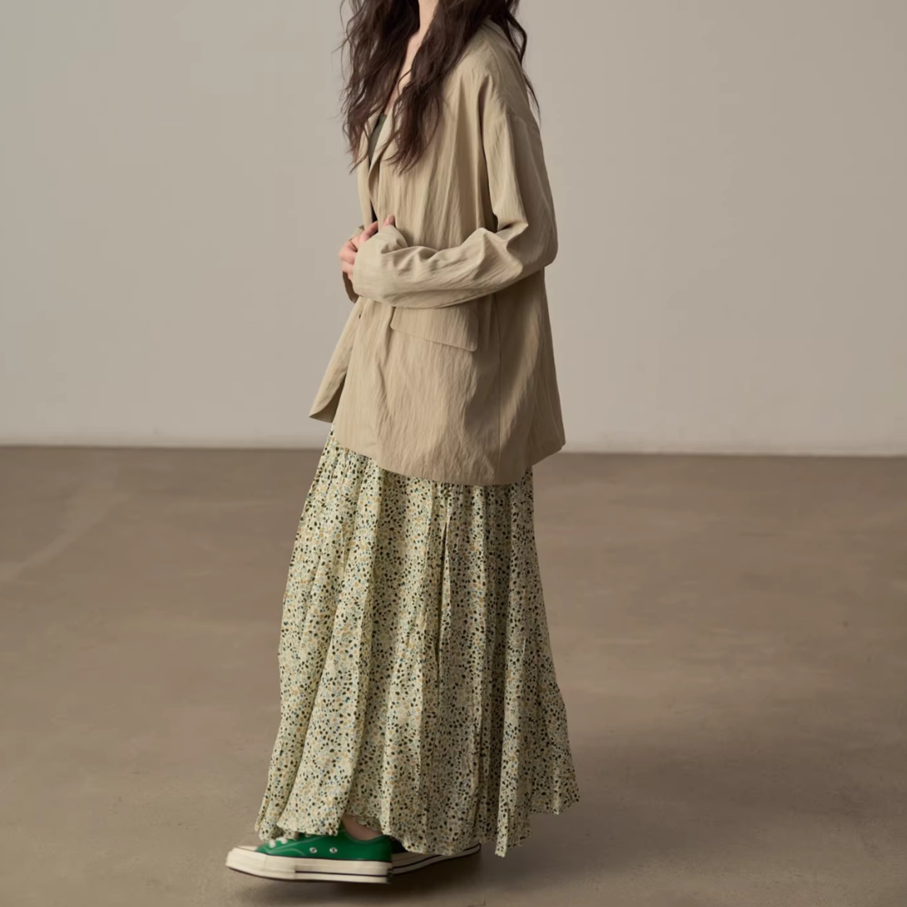 フレンチカジュアル 小花柄 ティアードスカート 00140・画像6