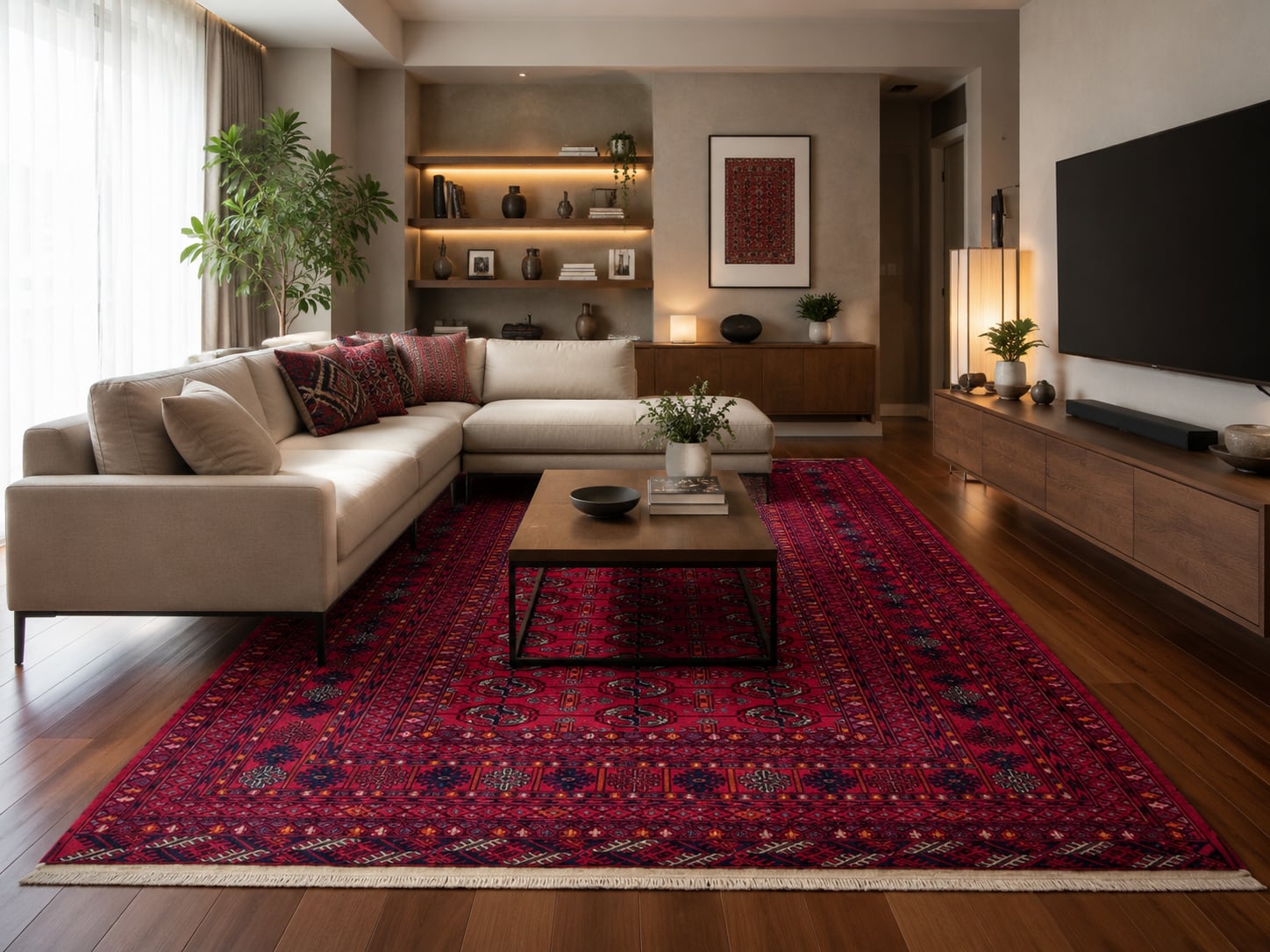 トルクメン絨毯 手織り トルクメン【リビングサイズ】12 Turkmen Rug – Living Room Size