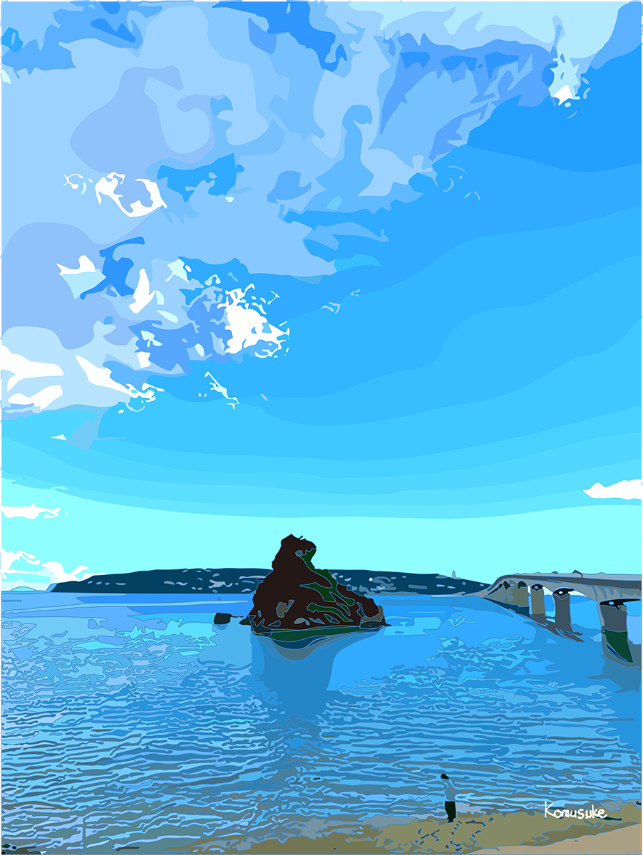 ◎01-071_Kouri Island(komusuke graphic)