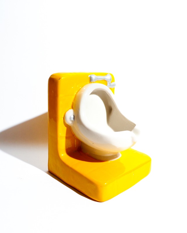 Ceramic toilet-shaped ashtray