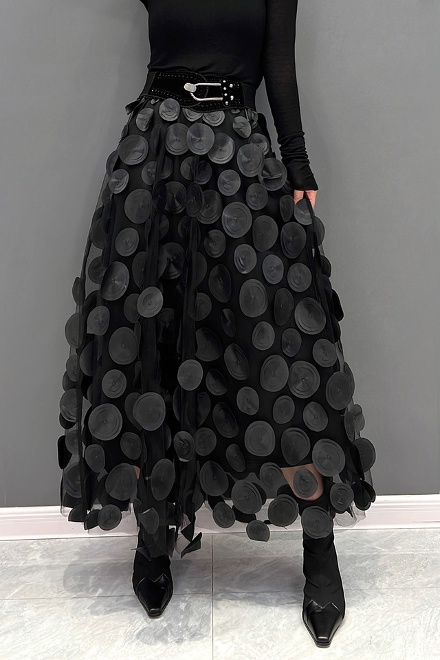 Scale-like design mesh skirt（即納品）