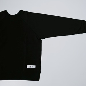 ( BLACK ) RAGLAN SLEEVE SWEATSHIRTS