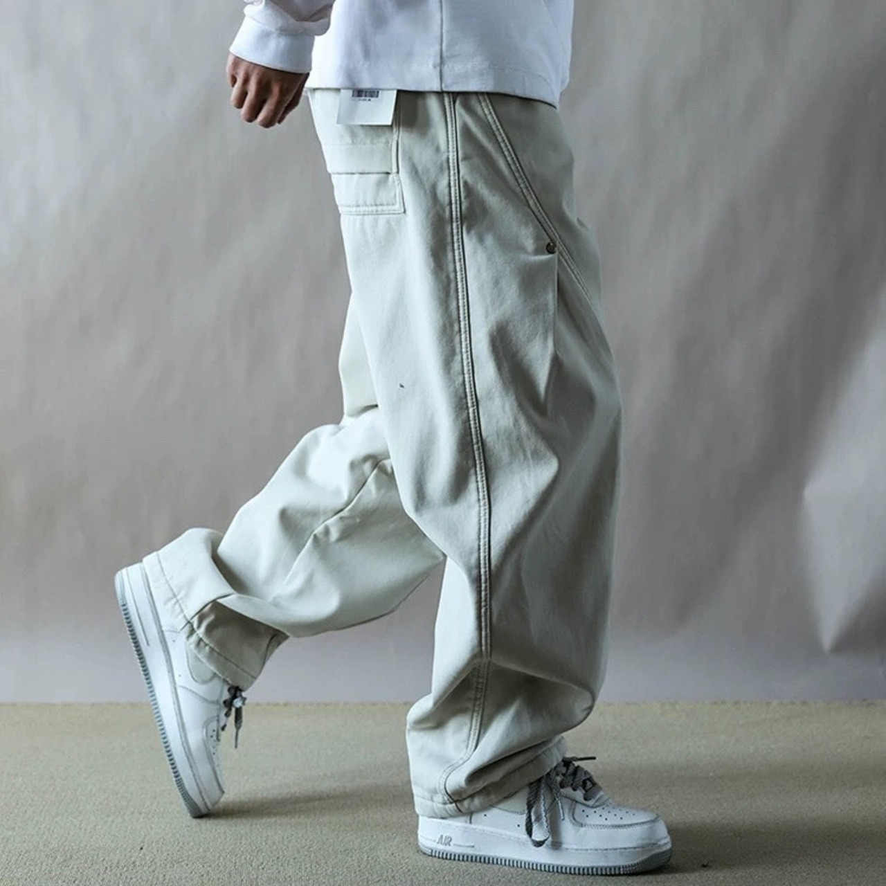 Curved seam wide cargo pants 1254 - 10