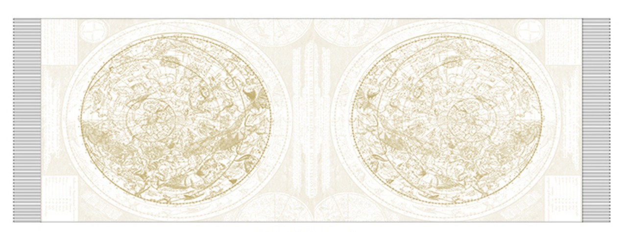 【即納】マジカルストールⅡ〜ホロスコープ柄　オフホワイト〜M22590