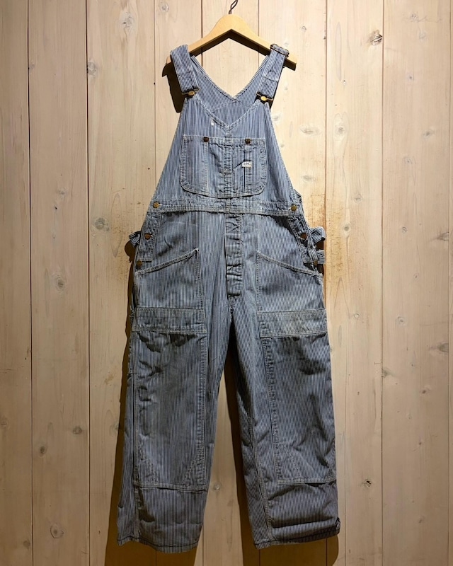 【a.k.a.C.a.k.a vintage】70's “Lee” Vintage Double Knee Hickory Overall