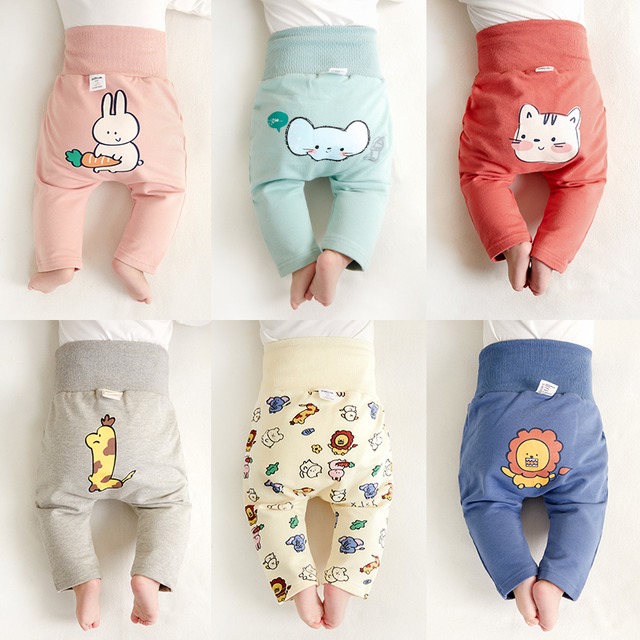 赤ちゃんハイウエスト腹パンツ春と秋の男の子エインスタイルパンツ薄い赤ちゃんppパンツパンツ漫画秋の服 Duduベイビー11805576971