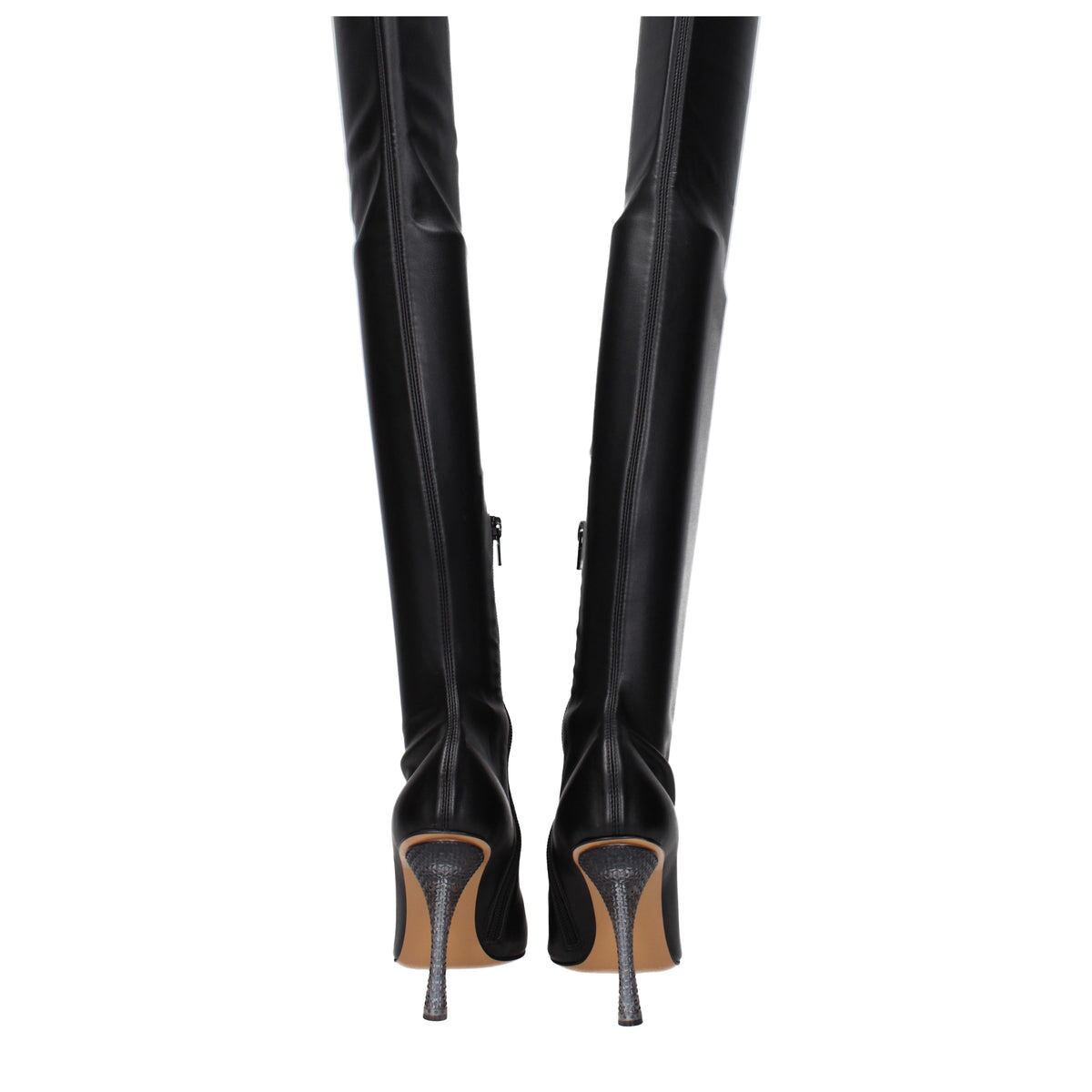 【新品】OFF-WHITE オフホワイト レディース ブーツ フェイクレザー ブラック OWIE04BMAT0011010
