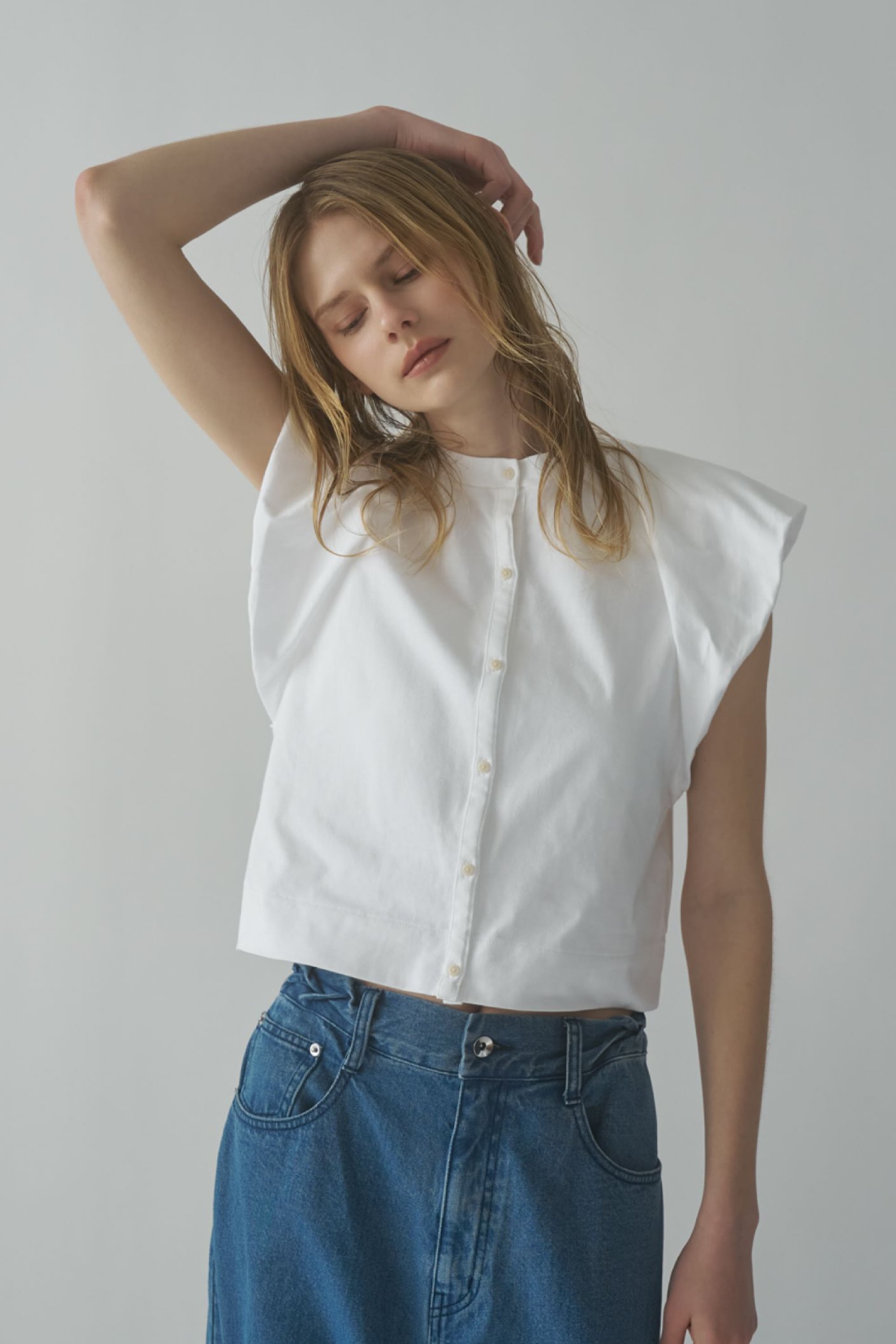Hanes for WILLFULLY 2P BEEFY-T balloon sleeve tops 2Pヘインズ