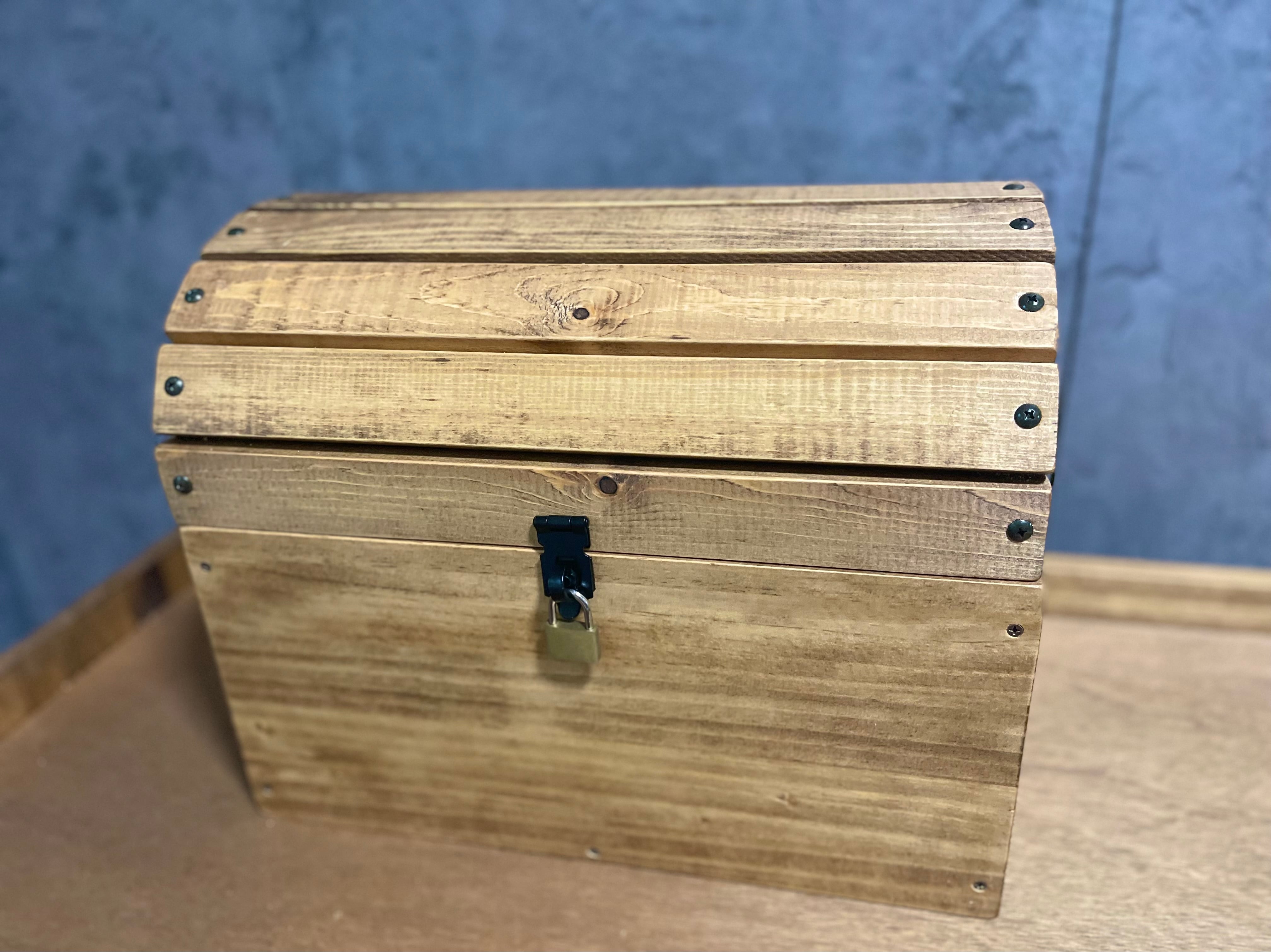 木製 宝箱 たから箱 ゲーム スマホ ロックボックス | カグール工房