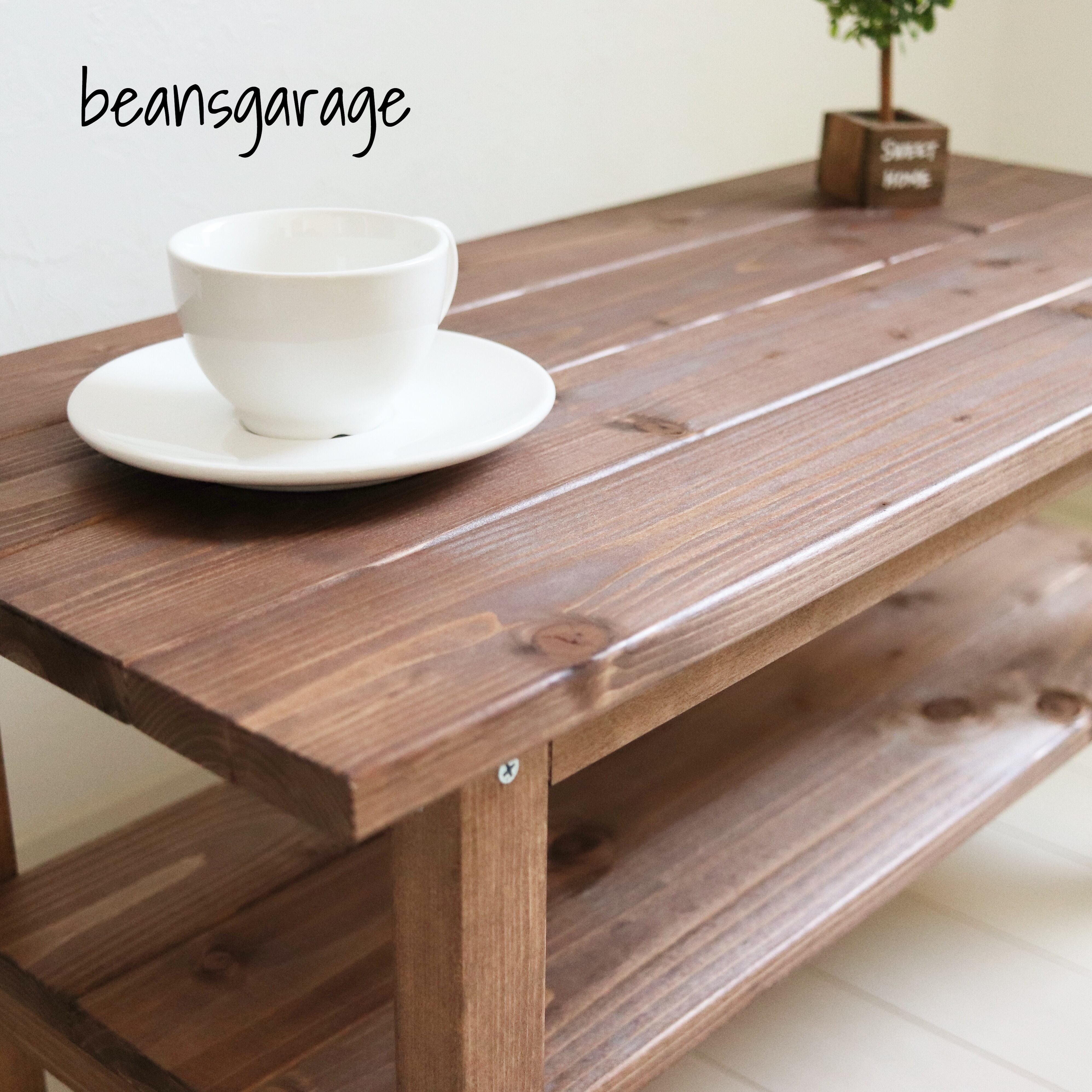 ローテーブル 80×36 無垢材 カフェテーブル コーヒーテーブル