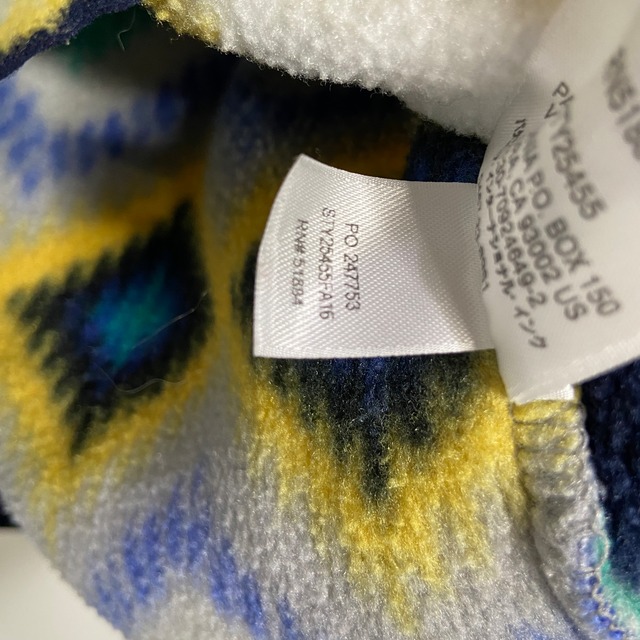 patagonia パタゴニア　シンチラスナップT フリース　幾何学模様　柄　M