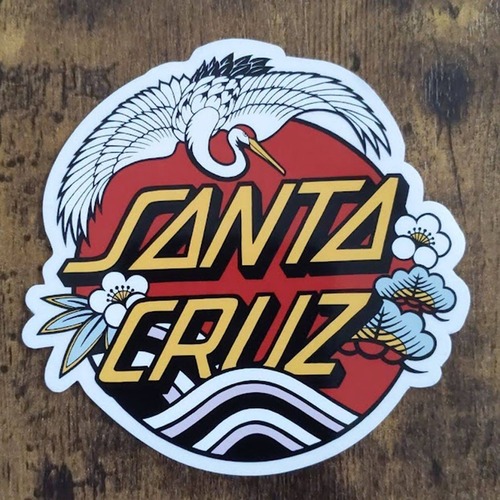 【ST-464】Santa Cruz Skateboards sticker サンタクルーズ スケートボード ステッカー Crane Dot