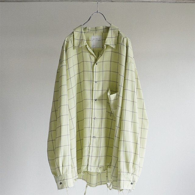 Ancellm / RAYON CHECK CRASH LS SHIRT / ANC-SH28-A / アンセルム レーヨンチェッククラッシュシャツ