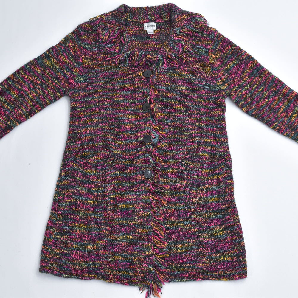 90~00s CHICO'S ネップ調 ミックスカラーニット ロング 90~00s CHICO'S ネップ調 ミックスカラーニット ロング