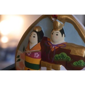 置き物ひな人形　土鈴雛