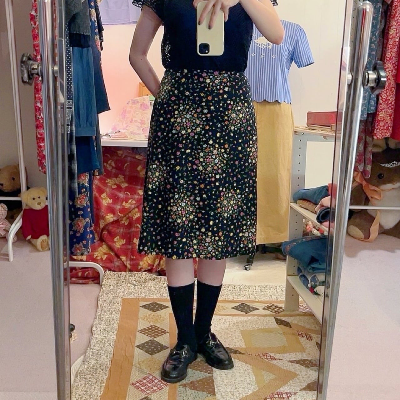 mini colorful flower skirt