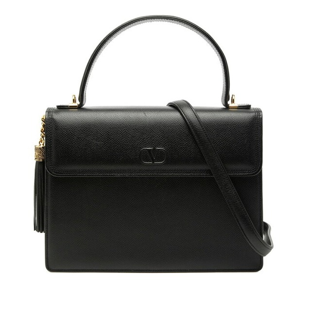 ヴァレンティノ ガラヴァーニ ハンドバッグ ショルダーバッグ 2WAY ブラック レザー レディース VALENTINO 【中古】