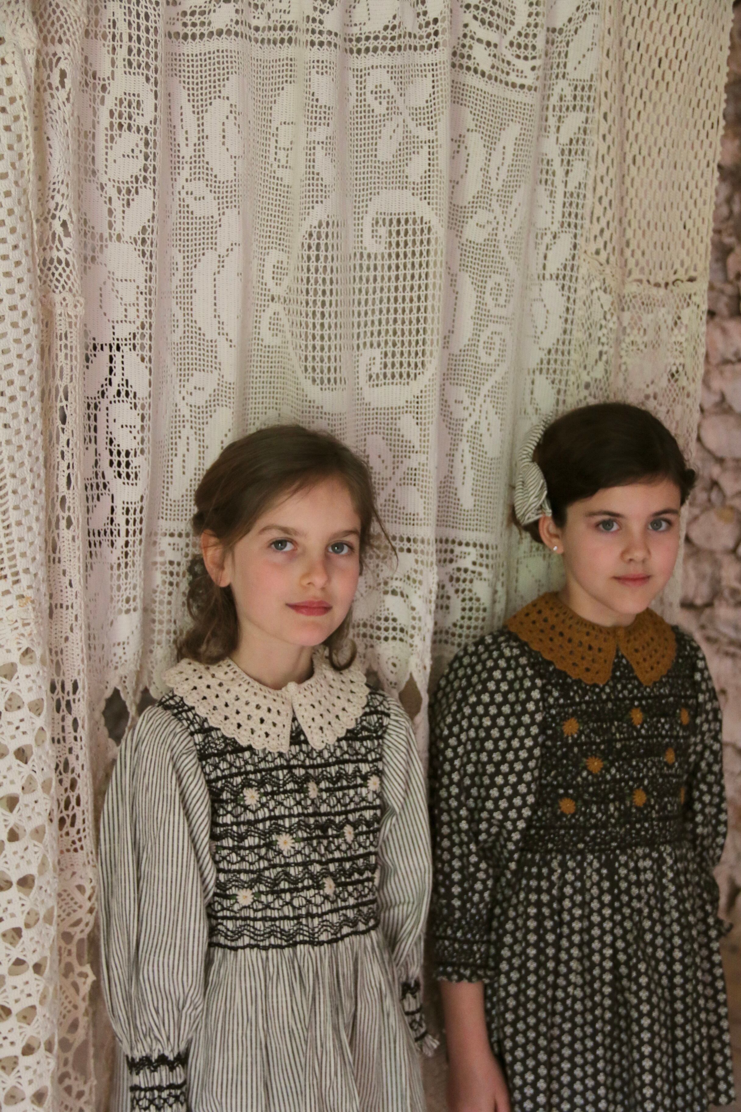 BONJOUR DIARY Dress pleated ivory taffetas 2-6y | RESONASON