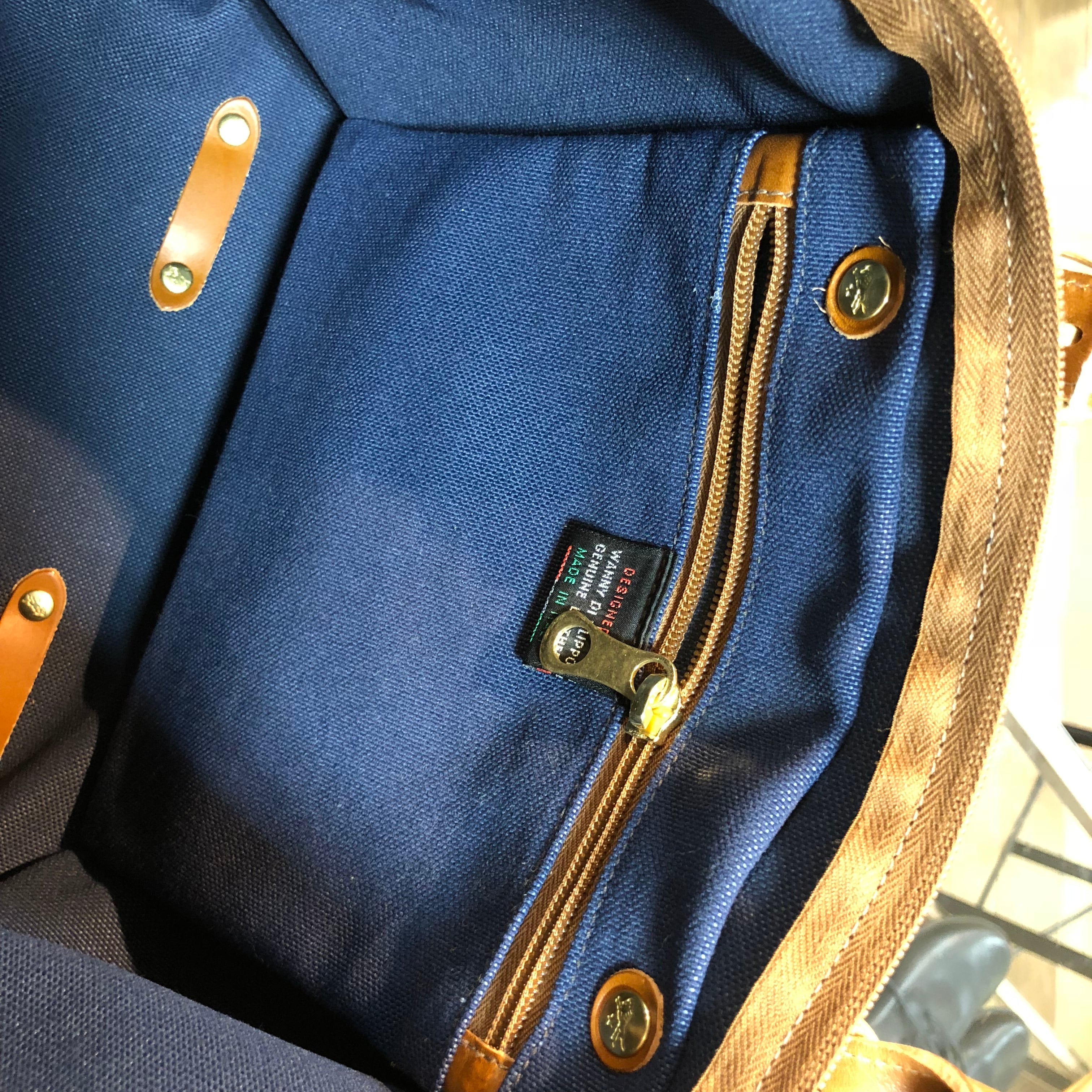 IL BISONTE イルビゾンテ キャンバス*レザー ボストンバッグ IL BISONTE イルビゾンテ キャンバス*レザー ボストンバッグ